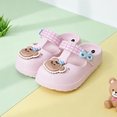 Gambar Ataru Sandal Anak Clogs Tbar Bear 34/35 - Pink