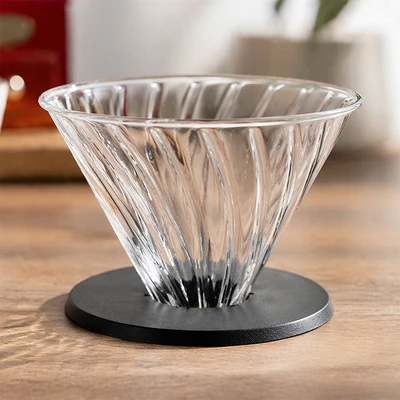 Gambar Culinart Coffee Dripper V60 Kaca 1-2 Cups Transparan