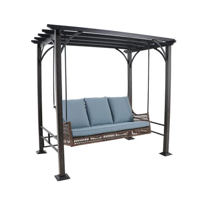 Gambar Kursi Ayun 3 Seater Stainless Steel - Biru