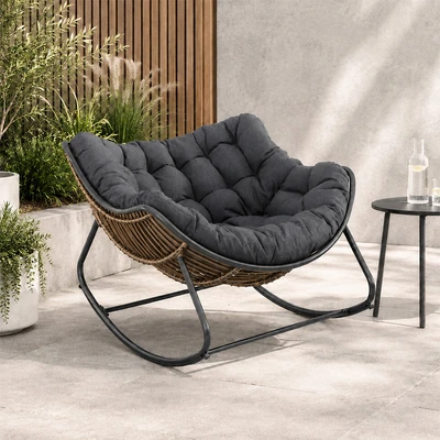 Gambar Kursi Ayun Metal Outdoor - Abu-Abu