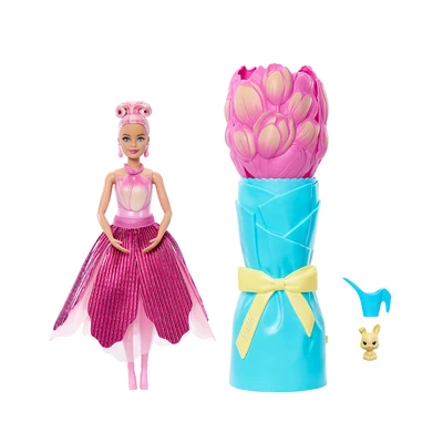 Gambar Barbie Set Boneka Petal Pop Doll & Bunny Jmf57 - Pink/biru