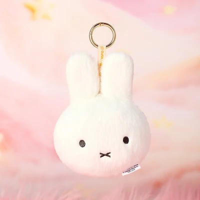 Gambar Miffy Vipo Gantungan Kunci Pouch Plush - Putih