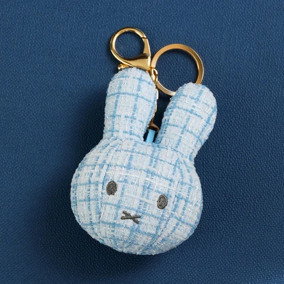 Gambar Miffy Vipo Gantungan Kunci Boneka Plush Head - Biru