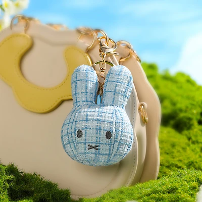 Gambar Miffy Vipo Gantungan Kunci Boneka Plush Head - Biru