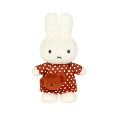 Gambar Miffy Vipo Boneka Plush Polkadot Dress 20 cm - Cokelat/Putih