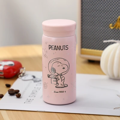 Gambar Kiddy Star Spaceman Botol Vacuum Flask Anak Snoopy 200 ml - Pink