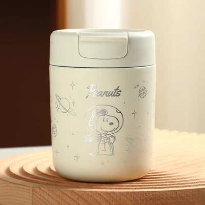Gambar Kiddy Star Spaceman Mug Vacuum Flask Snoopy 320 ml - Putih