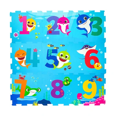 Gambar Pinkfong Baby Shark Karpet Puzzle Number Set 9 pcs - Mix