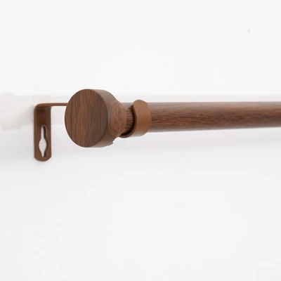 Gambar Informa Rel Gorden Wooden Lock Crown 70-120 cm - Cokelat