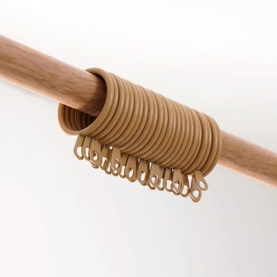 Gambar Informa Rel Gorden Wooden Lock Ring 130-250 cm - Cokelat