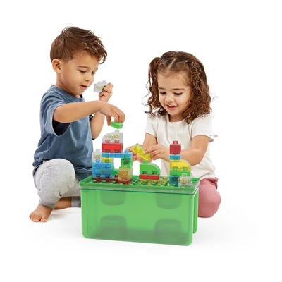 Gambar Jelly Blox Stash N Stack 2 In 1 & Soft Blocks Set 30 Pcs - Mix