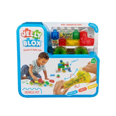 Gambar Jelly Blox Soft Blocks Vehicle Kit Set 35 Pcs - Mix