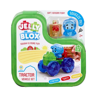 Gambar Jelly Blox Soft Blocks Tractor Vehicle Set 12 Pcs - Mix