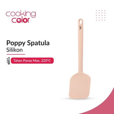 Gambar Cooking Color Poppy Spatula Turner Silikon - Cokelat Milk Tea