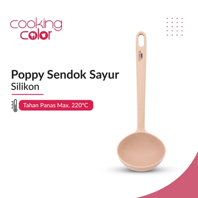 Gambar Cooking Color Poppy Sendok Sup Silikon - Cokelat Milk Tea
