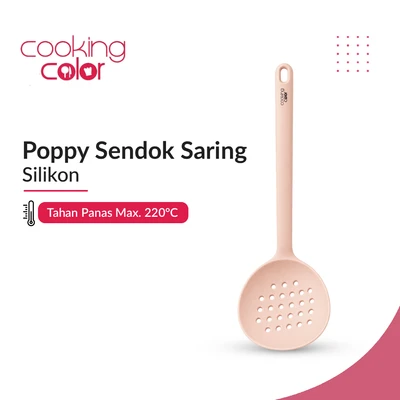 Gambar Cooking Color Poppy Sendok Saring Silikon - Cokelat Milk Tea