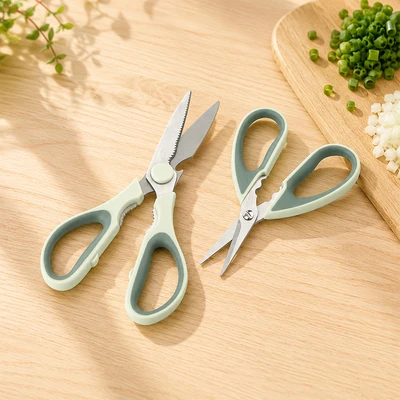 Gambar Cooking Color Poppy Gunting Dapur Set 2 pcs - Hijau