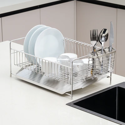 Gambar Informa Hendrix Rak Piring Stainless Steel 1 Tingkat - Silver
