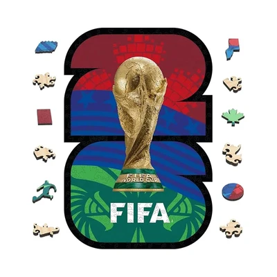 Gambar Kiddy Fun FIFA World Cup 2026 Puzzle County Logo Premium - Mix
