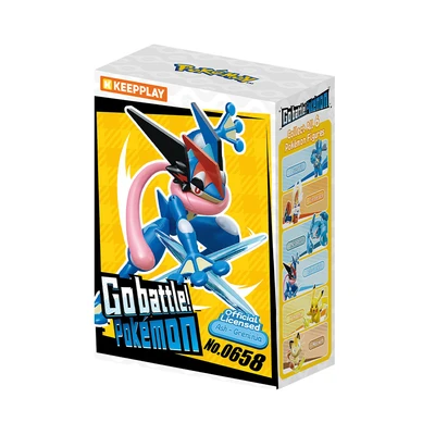 Gambar Keepplay Go Battle Pokemon Minifigure Ash Greninja Vol 1 Model Kit - Biru