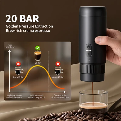 Gambar Kris Coffee Maker Espresso Rechargeable 90 ml - Hitam