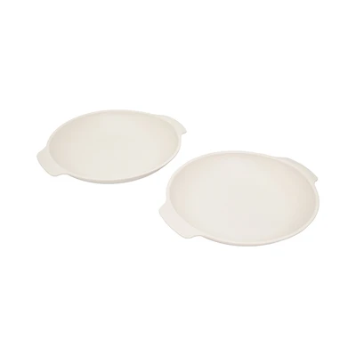 Gambar Selma Hilly Piring Plastik 800 ml Set 2 pcs - Krem