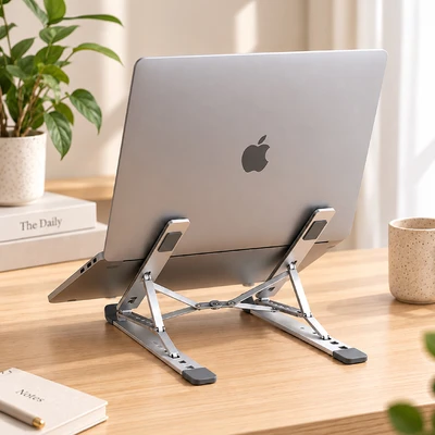 Gambar Sovox Laptop Stand Foldable Double Height - Silver