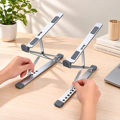 Gambar Sovox Laptop Stand Foldable Double Height - Silver