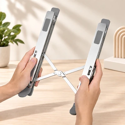 Gambar Sovox Laptop Stand Foldable Double Height - Silver