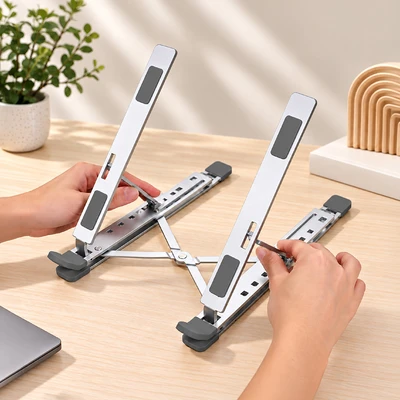 Gambar Sovox Laptop Stand Foldable Double Height - Silver