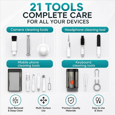 Gambar Ataru Set Pembersih Gadget 21-In-1 - Putih