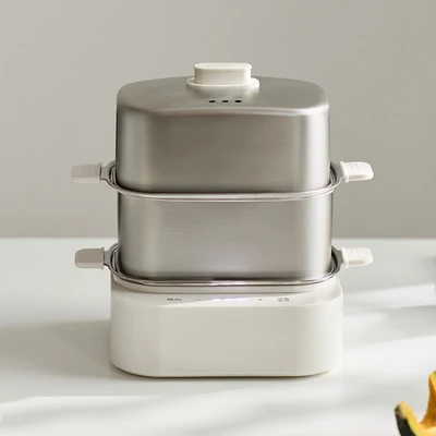 Gambar Kris Pengukus Makanan Mini Stainless Steel 2.2 Liter 350 Watt - Putih