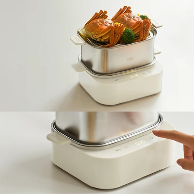 Gambar Kris Pengukus Makanan Mini Stainless Steel 2.2 Liter 350 Watt - Putih