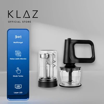 Gambar Klaz Hand Blender Chopper Mixer 4-in-1 600 Watt - Hitam