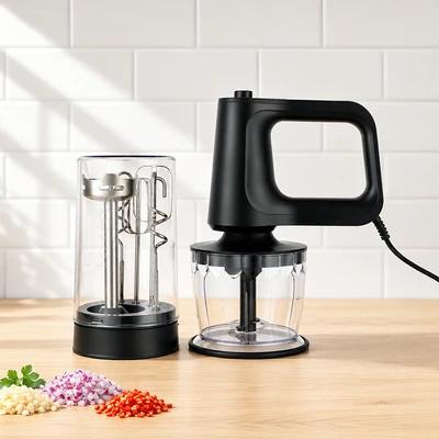 Gambar Klaz Hand Blender Chopper Mixer 4-in-1 600 Watt - Hitam