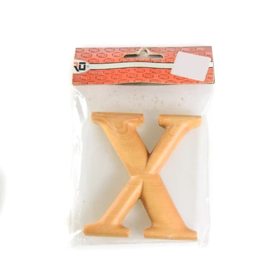Gambar Kris Huruf Rumah X kayu 10 cm