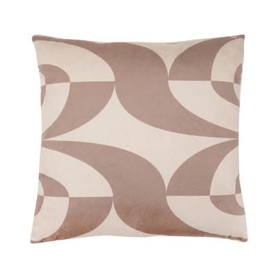 Gambar Informa Bantal Sofa Print Curve 40x40 cm - Cokelat/Krem Beige