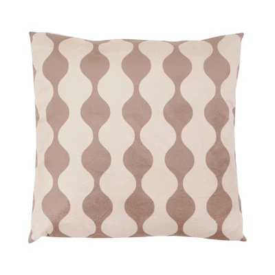 Gambar Informa Bantal Sofa Print Wave 40x40 cm - Cokelat/Krem Beige
