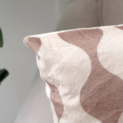 Gambar Informa Bantal Sofa Print Wave 40x40 cm - Cokelat/Krem Beige