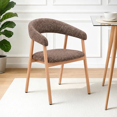 Gambar Informa Jake Kursi Makan Fabric - Cokelat Oak