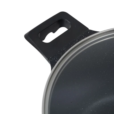 Gambar Sitram Aurelia Panci Casserole Dengan Tutup Kaca 24 cm - Hitam