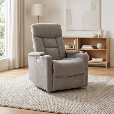Gambar Informa Charlie Sofa Recliner Fabric 1 Seater - Abu-Abu