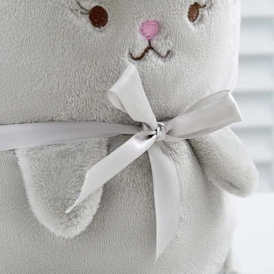 Gambar Informa 125x150 cm Selimut Anak Microfiber Polyester Rabbit - Abu-abu