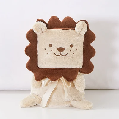 Gambar Informa 125x150 cm Selimut Anak Microfiber Polyester Lion - Cokelat