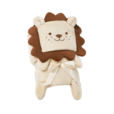 Gambar Informa 125x150 cm Selimut Anak Microfiber Polyester Lion - Cokelat