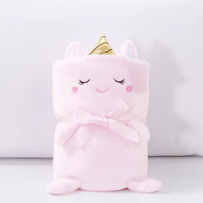 Gambar Informa 125x150 cm Selimut Anak Microfiber Polyester Unicorn - Pink
