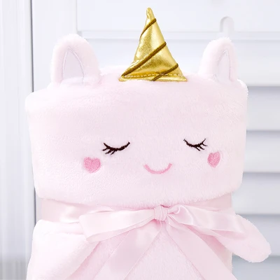 Gambar Informa 125x150 cm Selimut Anak Microfiber Polyester Unicorn - Pink