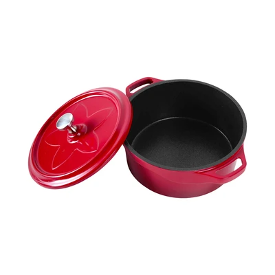 Gambar Culinart Carol Panci Casserole Dengan Tutup Aluminium Non-Stick Coating 12 cm - Merah