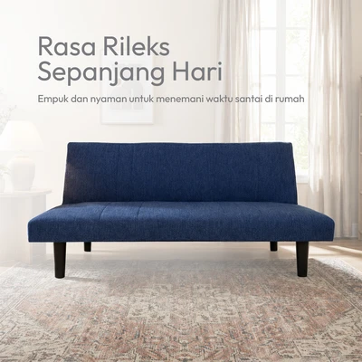 Gambar Selma Sofa Bed Fabric - Biru