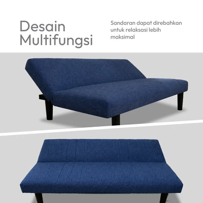 Gambar Selma Sofa Bed Fabric - Biru